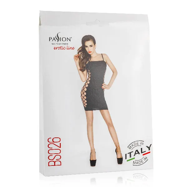 Mini Dress BLK With Open Sides Passion Lingerie Female Sex Toys