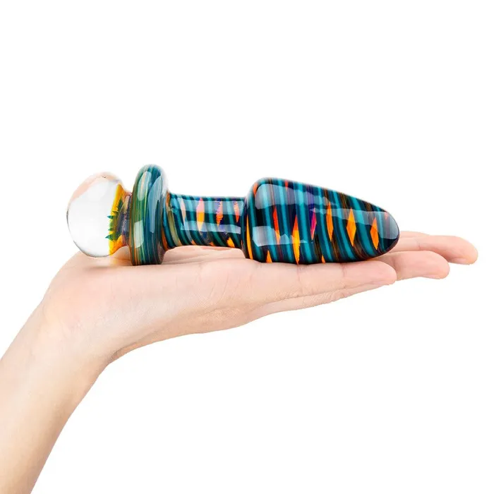 Gls Anal Candy Stripe Artisanal Butt Plug