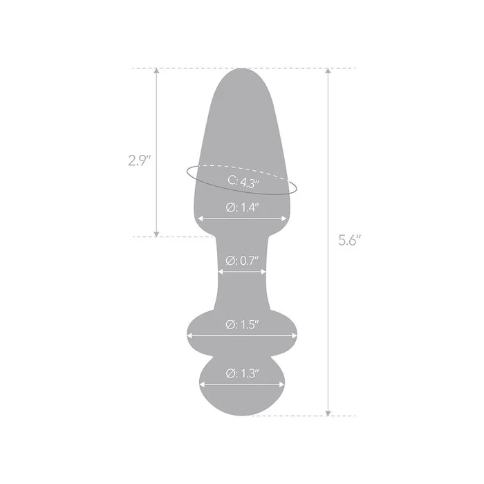 Gls Anal Candy Stripe Artisanal Butt Plug