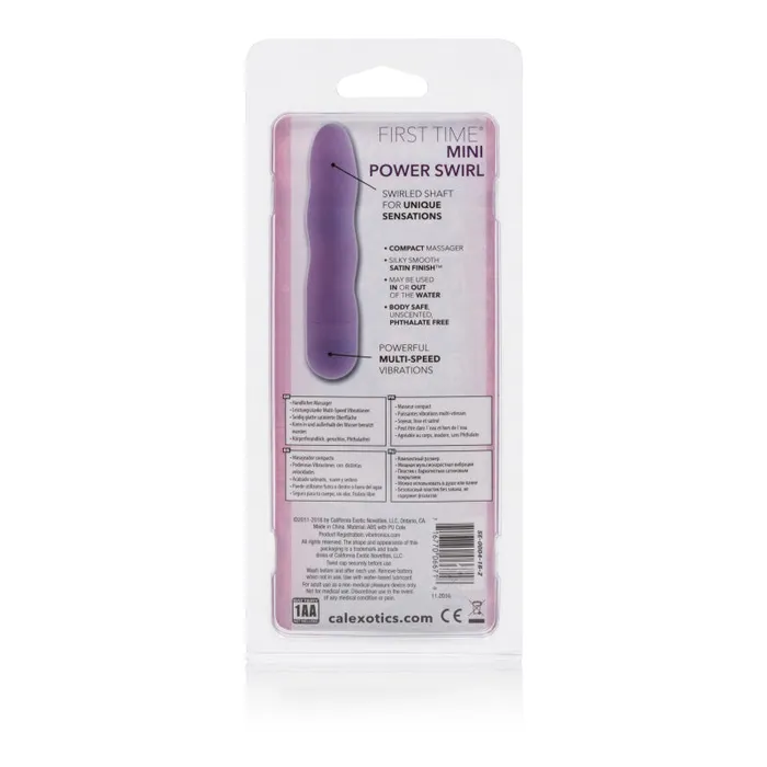 Vibrators CalExotics First Time Mini Power Swirl Purple Vibrators CalExotics First Time Mini Power Swirl Purple