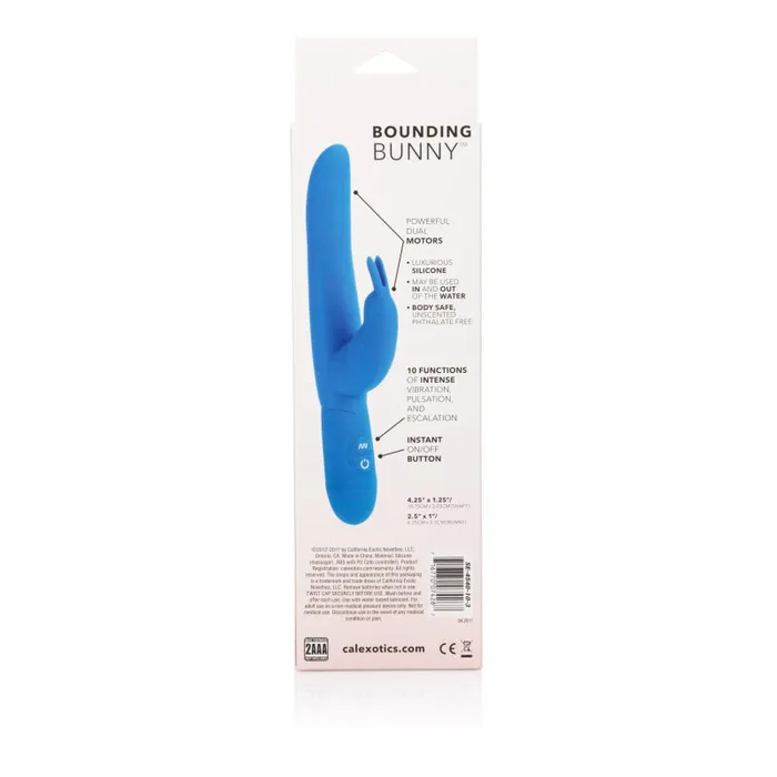 Vibrators CalExotics Posh 10Function Silicone Bounding Bunny Blue Vibrators CalExotics Posh 10Function Silicone Bounding Bunny Blue