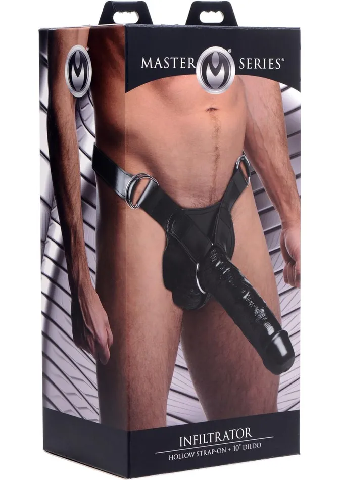 Master Series Infiltrator Hollow StrapOn 10in Dildo Master Series Female Sex Toys