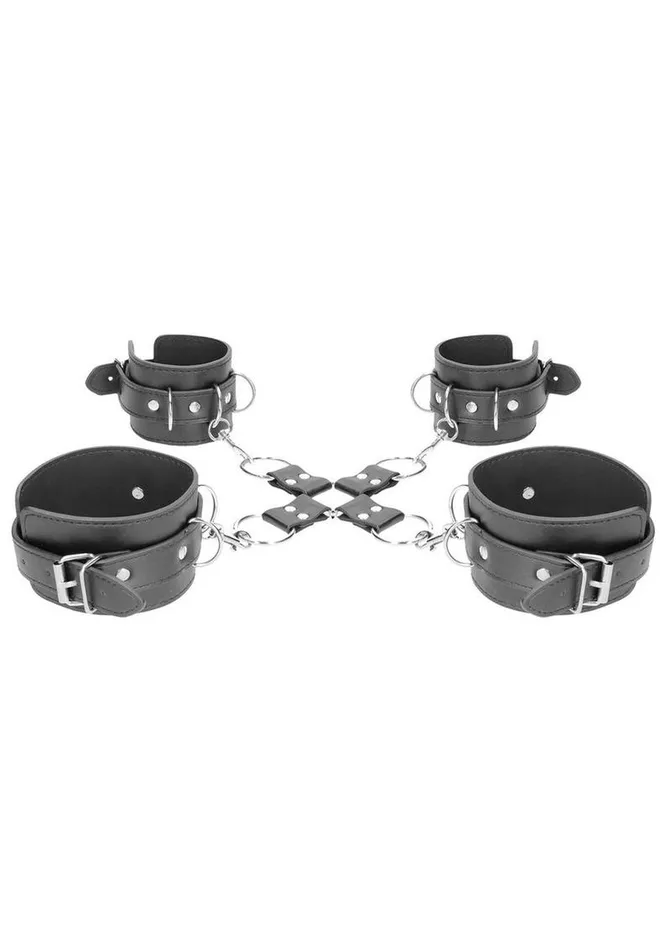 Ouch Couples Ouch Bonded Leather Hogtie with Hand and Ankle Cuffs