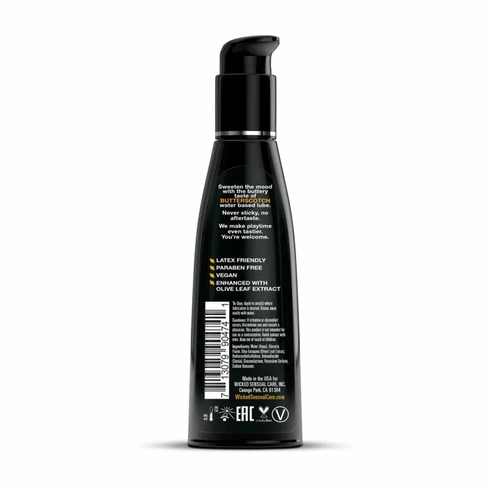 Lubricants Wicked Sensual Care Butterscotch Flavored Water Based Lubricant Oz