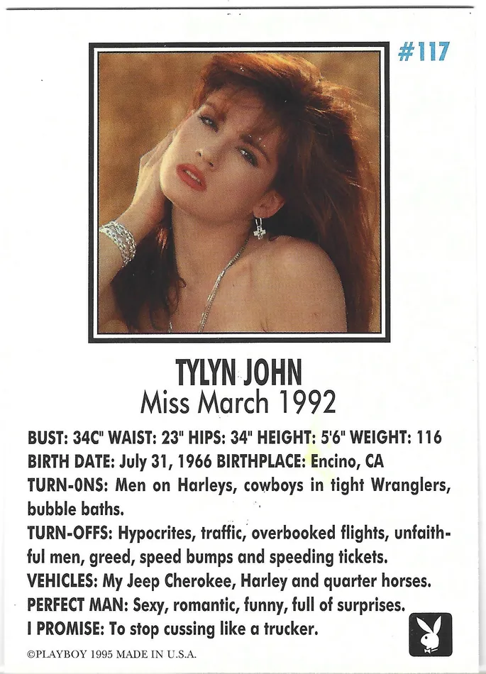 Dans Cards Couples Playboy Centerfolds March Edition Tylyn John Card 117 Dans Cards Couples Playboy Centerfolds March Edition Tylyn John Card 117