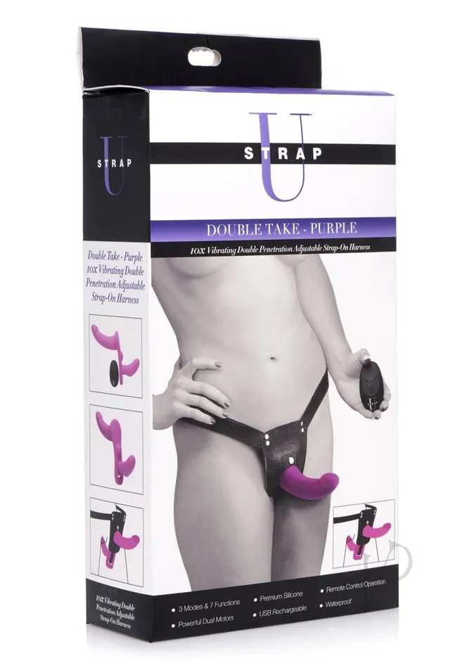 Female Sex Toys STRAP U Strap U Double Take Strap On Purple