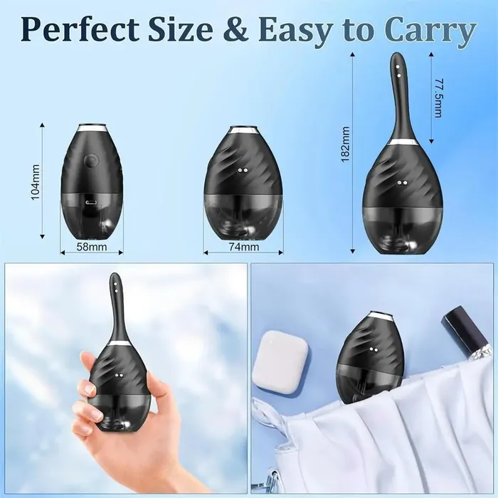 Remote Control Reusable Anal Douche Bottle for Colon Cleanse Men Adorime Male Sex Toys