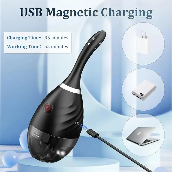 Remote Control Reusable Anal Douche Bottle for Colon Cleanse Men Adorime Male Sex Toys