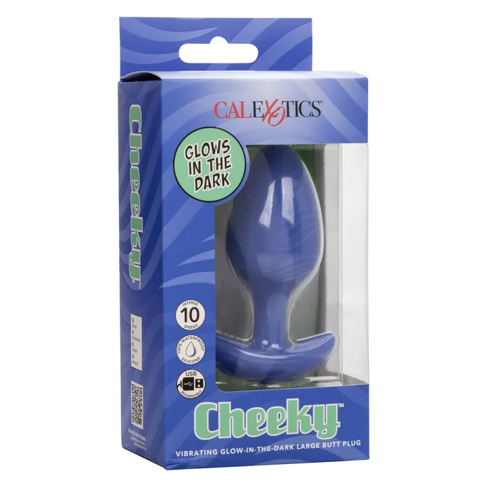 Calexotics Anal Cheeky Vibrating GlowInTheDark Large Butt Plug