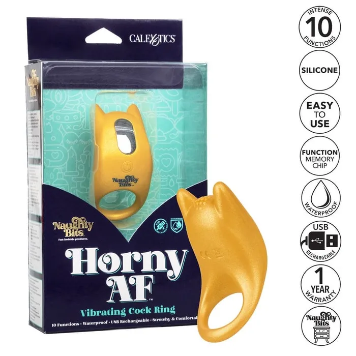 CALEXOTICS Couples Calexotics Naughty Bits Horny AF Vibrating Cock Ring