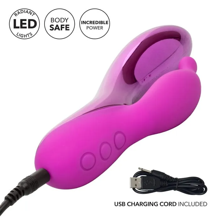 Vibrators CALEXOTICS Calexotics DazzLED Radiance Rabbit Vibe Pink