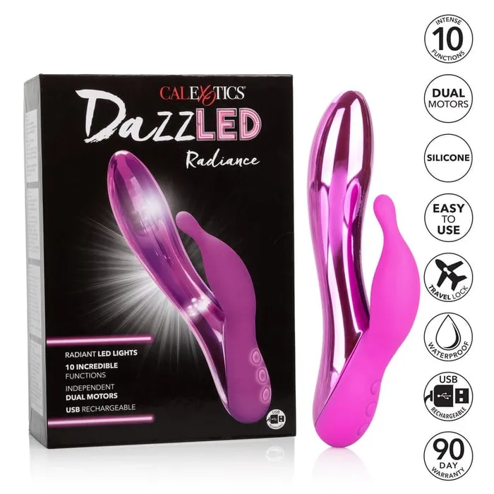 Vibrators CALEXOTICS Calexotics DazzLED Radiance Rabbit Vibe Pink